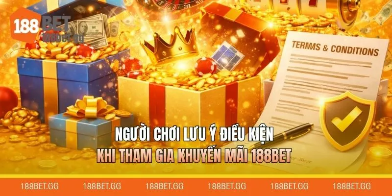 Người chơi lưu ý điều kiện khi tham gia khuyến mãi 188BET